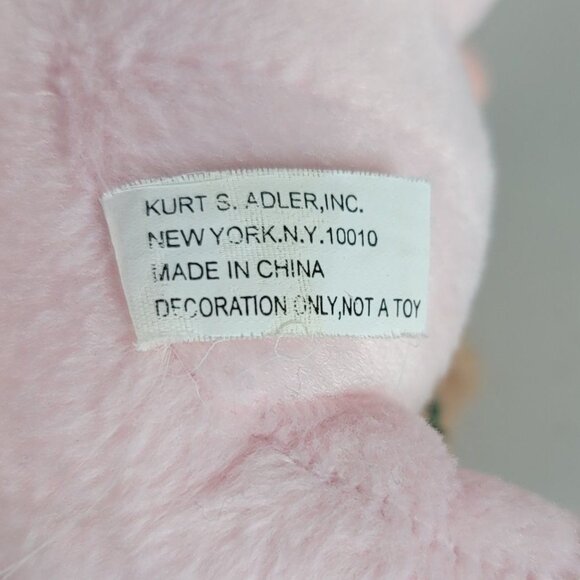Kurt S Adler Pig Plush Christmas Ornament Holiday Christmas Carol Scarf No Sound - Picture 10 of 10